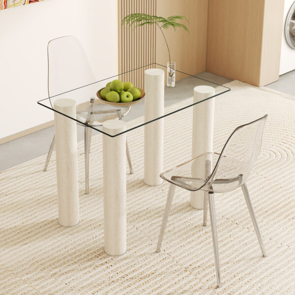 002c37062058492e8c789eb2197b7d06_55021da780537a69890ceea998f5083a ONLY Separate Glass Tabletop.24*36 inch Rectangular heat-resistant Transparent Tempered Glass Tabletop.Suitable for various occasions such as kitchens and restaurants.Transparent GLASS,24*36*0.31inch.