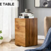 Elevate your living space with this modern MDF coffee table that showcases smooth, Wood color texture patterns. It is characterized by stylish design.11.8*11.8*19.6 inch.W1151P147815