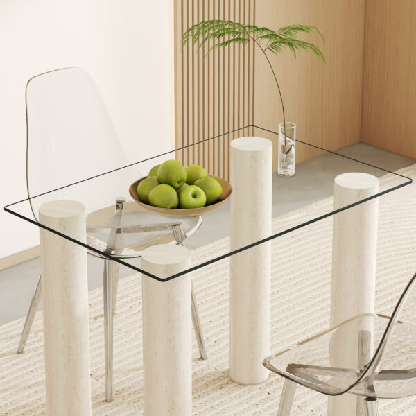 0079cd9cd0bb4b4ba7080f79ffad35ad_5699f6f1f8561f3606ecb74de9ff7d80 ONLY Separate Glass Tabletop.24*36 inch Rectangular heat-resistant Transparent Tempered Glass Tabletop.Suitable for various occasions such as kitchens and restaurants.Transparent GLASS,24*36*0.31inch.