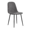 Comfortable Linen-Cotton Dining Chair Set - Six Pieces in Dark Gray.Integrated Seat and Backrest,Linen-Cotton Material,Modern Home Matching.W1151124300