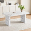 63"*35.4"*30" inches Luxurious Marble Pattern MDF Dining Table - A Choice of Subtle Luxury for Your Home.Create Your Exclusive Low-Key Luxury Space.