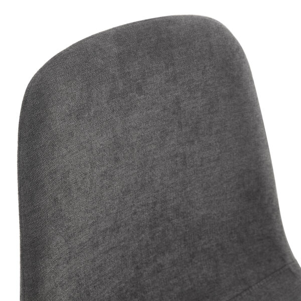00fa7f49a2f04fcd9f2f3b1b2a1a3159_5749f6e68692edb4c4837f4801bb11d4 Table and chair set.79"x31.5" with X-shaped Black Metal Table Legs,Wood Grain Textured MDF Crossbeam.Paired With 10 Chairs Made Of Dark Gray Lnen Fabric.Iron pipe spraying Legs.