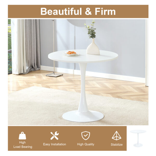 016bbe2f438f4438be29ebc73f8fb5e8_af4de9d98e045f281141010540d0ccb5 Table and chair set.Hourglass-Shaped Stable Small Round Table -31.9" * 31.9" with 2 Cream-Style dining chairs with a vertical line design on backrest.Adding a warm atmosphere to your family.