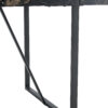 Industrial rectangular MDF black dining table for 4-6 people with 1.5 inch thick MDF top and black metal legs for work desk, kitchen, terrace, dining room.55*31.4