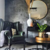 Gold 30 Inch Metal Round Bathroom Mirror