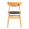 The stylish and durable solid wood dining chair, small curved back, PU cushion, and beautiful shape match perfectly with any room and everyday use