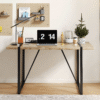 Rustic Industrial Rectangular Wood Dining Table For 4-6 Person, With 1.5" Thick Engineered Wood color Tabletop and Black Metal Legs,Desk For Kitchen Dining Living Room, 55.1" x 31.4"x 29.9"1529W115172