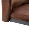 A set of two brown chairs, including suede cushions and black metal legs. Small size, suitable for select groups, suitable for dining room, kitchen, terrace and guest office chairs (set of 2)