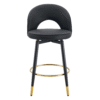 360 ° rotatable bar chair.Modern PU comfortable upholstered bar chair with smooth and beautiful black metal legs for dining room, kitchen, terrace and guest office chair.Set Of 2.W1151P153939