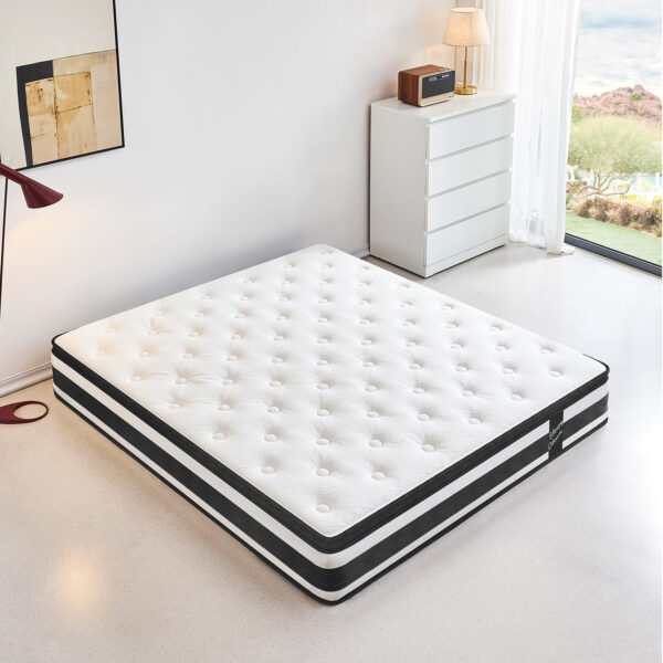 12 Inch  Full Size Breathable Cool Oeko-Tex100 Cover Memory Foam Individual Pocket Spring Hybrid Mattress