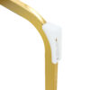 Luxury Simple Arch Chair - Set of 4 BLACK PU Material High Resilience Dining Chair with Arched Metal Gold Leg.