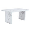 63"*35.4"*30" inches Luxurious Marble Pattern MDF Dining Table - A Choice of Subtle Luxury for Your Home.Create Your Exclusive Low-Key Luxury Space.