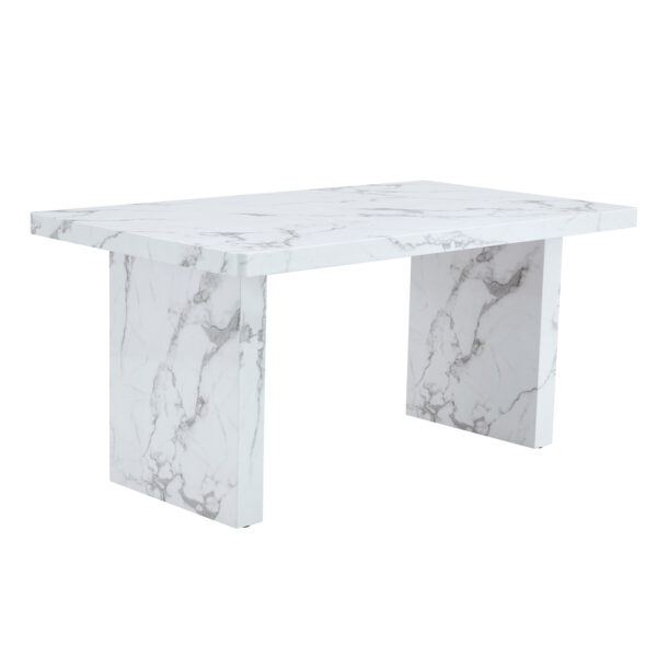 03473be7ff0f459cb9595991060d3893_8a41556bf06d089a7be7b7ccc3b02e4a 63"*35.4"*30" inches Luxurious Marble Pattern MDF Dining Table - A Choice of Subtle Luxury for Your Home.Create Your Exclusive Low-Key Luxury Space.