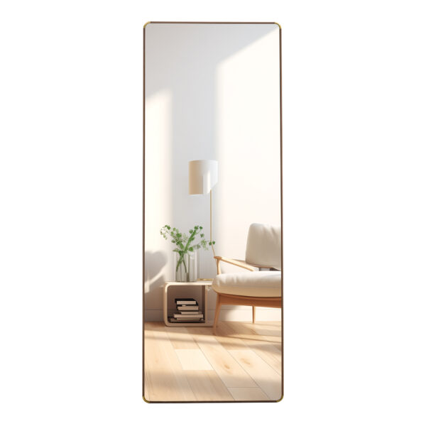 The 4th generation floor standing full-length mirror. wall mirror, bathroom makeup mirror, bedroom foyer, clothing store, wall mounted.    65 "* 23.2"