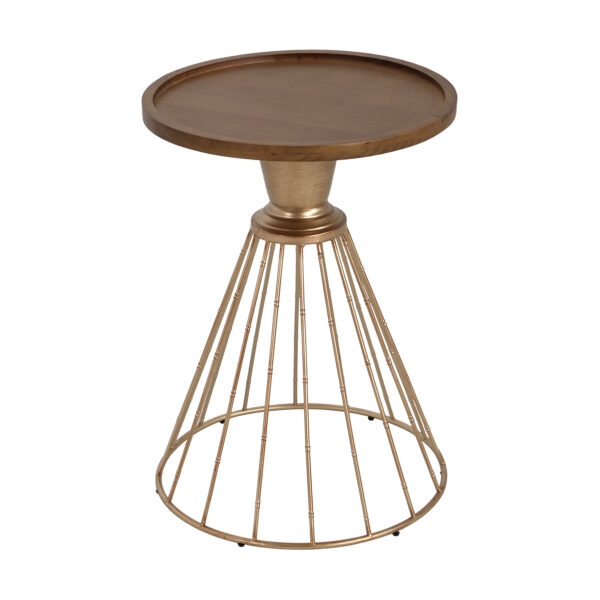 045cefbf6f014ab6bf871570b99601e2_112b55f32a6ca9db6b02c1978fe213dc HOLLOW EDGE RETRO ART PINE SIDE TABLE, ANTIQUE GOLD + NATURAL COLOR