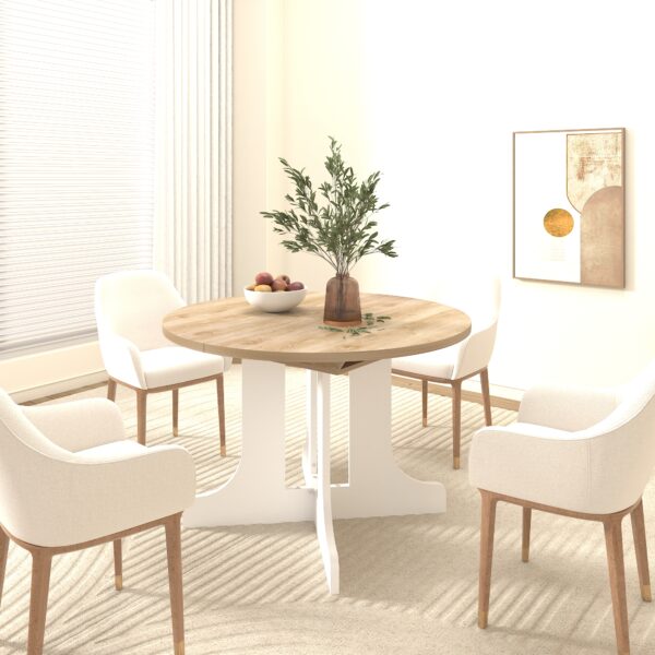 046ea2a705274745bf5cf1ea3004c324_3d28ab5b47fd2d0b72b3785f9ba0e679 Dining Table for Farmhouse Kitchen 59x43 Inch Expandable Oval Table Top with Removable Leaf Trestle X Shaped Base White