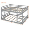 Full Over Full Bunk Bed with Ladder, Gray(OLD SKU:WF286327AAE)