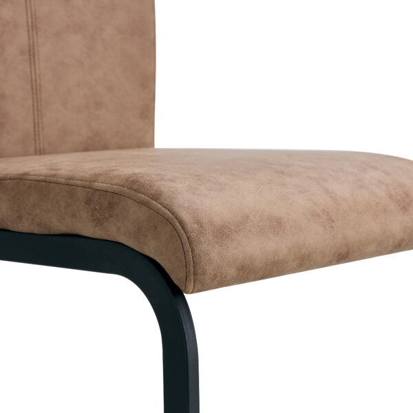 04d73bca9967497aa0492b901ee9da32_20240408_d58d4ae004179ce25c5831a1474d8cfa Dining Chairs,tech cloth High Back Upholstered Side Chair with C-shaped Tube Black Metal Legs for Dining Room Kitchen Vanity Patio Club Guest Office chair (Set of 2) Brown1162