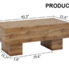 This modern rectangular coffee table features a stylish wood color, making it an ideal addition to any living room or apartment, and measures 43.3 "x 21.6" x 17.2 ".W1151P168335