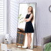 Fourth generation solid wood frame long mirror, dressing mirror, bedroom foyer, decorative mirror, clothing store, floor to ceiling mirror, wall mounted. 71 "* 31.4"