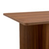 44.8 Inch Walnut Wood Grain MDF Coffee Table - Modern Luxury, Stable Triangular Support.The coffee table is made of medium density fiberboard material and is suitable for living rooms, bedrooms,etc.