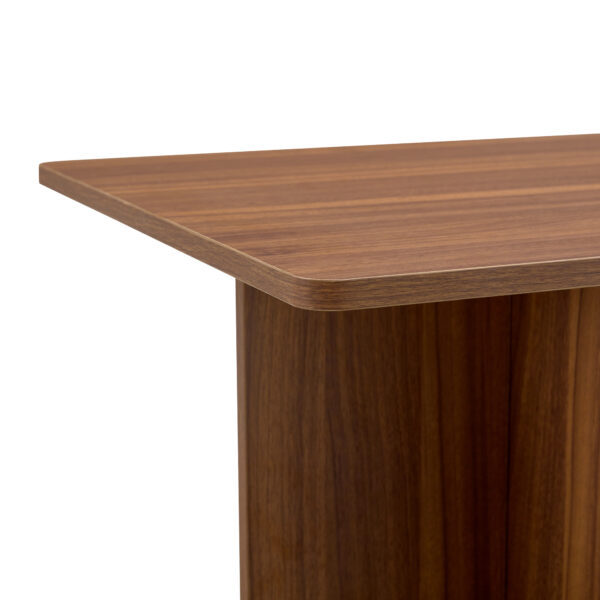 05bd0d950c88455cb89152a9b286d496_504e99c79f2f060d971328278024f334 44.8 Inch Walnut Wood Grain MDF Coffee Table - Modern Luxury, Stable Triangular Support.The coffee table is made of medium density fiberboard material and is suitable for living rooms, bedrooms,etc.