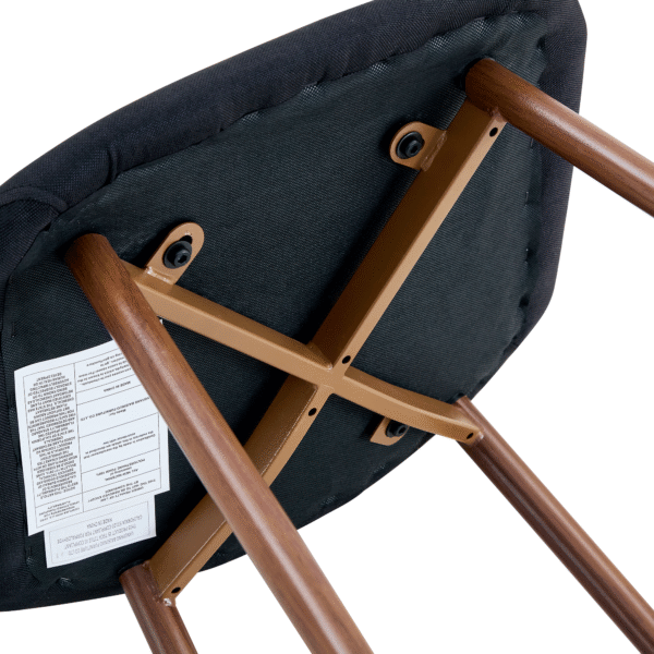 062ca55b90d2401eade0344c9d2d0852_e8a8e93d3f1028d596bf0bf7f0515e04 Luxury Simple Chair - Set of 4 BLACK Linen-Cotton Material High Resilience Dining Chair with Metal Walnut Color Leg.Integral metal leg architecture,Suitable for various interior decoration styles.