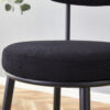 Fashionable and Comfortable - Two Sets of Ergonomic High Legged Bar Chairs, With Black Breathable Fabric Cushions And a Total Height of 35.5 Inches.Pack two in one box.