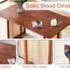 Chinese country retro solid wood dining table,simple modern imitation rattan dining table.Suitable for dining room, living room, office.Natural Style Walnut Solid Wood Dining Table.