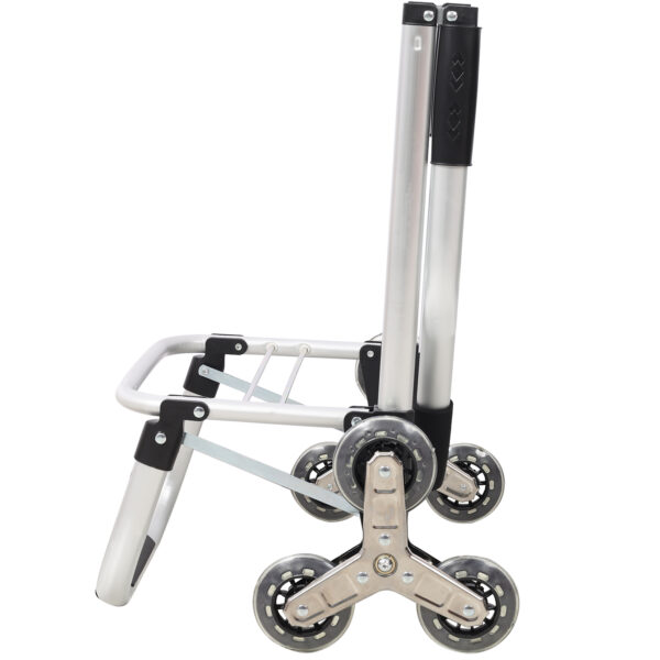 06ee9c2352794cd393ef0f4f7d2aea81_1631eeed67a5b5ce9ac46aee010f00f3 Shopping Stair Trolley with Wheels,Trolley Black Foldable Shopping Cart,Removable Shopping Oxford Waterproof Bag,Stainless Steel Triangular Wheels, Black
