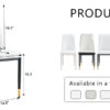 4 Dining Chair Set, White Dining Chair Set, PU Material High Back Seat and Sturdy Black Leg Chair for Dining Room, Kitchen and Living Room c-010