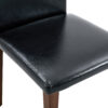 Table and chair set.79"x31.5" Inch Tempered Glass Tabletop With X-shaped Black Metal Table Legs,Wood Grain Textured MDF Crossbeam.Paired With 6 Black PU Dining Chairs with Walnut Color Metal Leg.