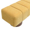 Upholstered Dining Bench for Dining Room, No-Assembly End of Bed Entryway Bench Ottoman for Bedroom Living Room, Yellow Chenille Fabric Stool Top Wood Leg 300 LBS Weight Capacity