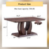 Modern Minimalist Walnut Dark Brown Texture Sticker-Patterned MDF Rectangular Coffee Table. Add a quiet and cozy atmosphere to your home.MDF coffee table,Walnut,Dark Brown textured Sticker,side table.