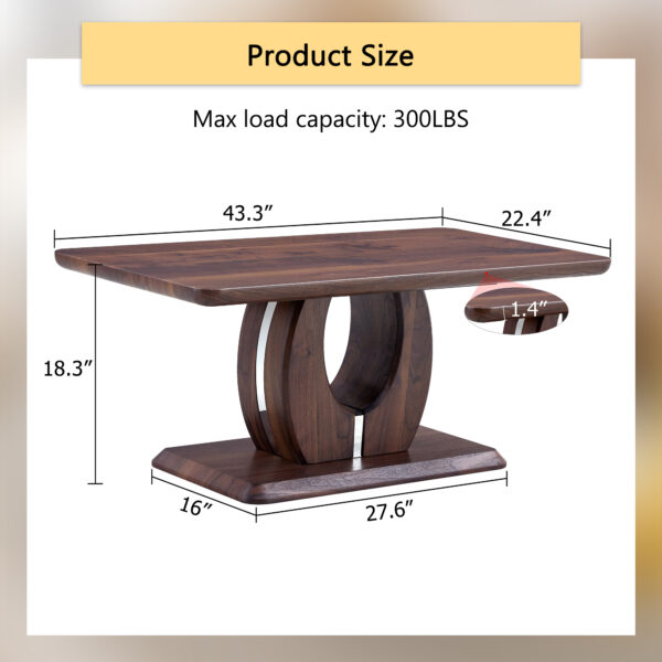 07fb19fe772a40b094645f16fb548351_2706e1f3faf12d5660819a212b2c86c2 Modern Minimalist Walnut Dark Brown Texture Sticker-Patterned MDF Rectangular Coffee Table. Add a quiet and cozy atmosphere to your home.MDF coffee table,Walnut,Dark Brown textured Sticker,side table.
