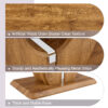 Modern Minimalist Wood-Tone MDF Coffee Table Set (Square + Rectangular)Wood color,MDF coffee table,wood-colored textured decal,side table.
