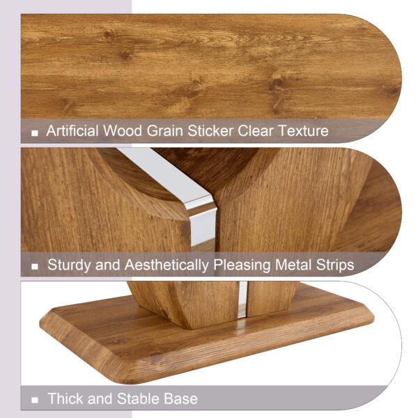 082e973f5fc448bb9551379d9d541dc9_5d18eb2d155ba56175475333624bf78a Modern Minimalist Wood-Tone MDF Coffee Table Set (Square + Rectangular)Wood color,MDF coffee table,wood-colored textured decal,side table.