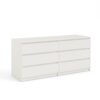 6 Drawer  Double Dresser for Bedroom Living Room Hallway,white