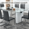 Large modern rectangular table with 0.4 inch patterned tabletop and large MDF table legs, suitable for kitchen, dining room, and living room 71 "* 35.4" * 30 "