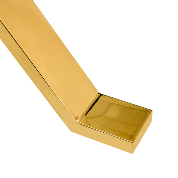 092502ef53fc4425b850e96b36f4fbad_6d5fcbf47990c3def888a316a4abac64 Dining table. Modern tempered glass dining table. Large modern office desk with gold metal legs and MDF crossbars, suitable for home and office use. Kitchen .71 ''x35.4''x30 '' 1105