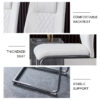Modern Dining Chairs with Faux Leather Padded Seat Dining Living Room Chairs Upholstered Chair with Metal Legs Design for Kitchen, Living, Bedroom, Dining Room Side Chairs Set of 4 (White+PU )C-001