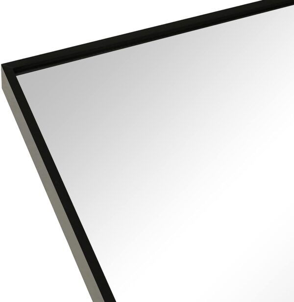 24x36 Inch Black Metal Framed Arched Bathrrom Mirror for Wall.(W2203134097)