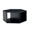 Hexagonal MDF coffee table, characteristic pattern stickers, multi-hole design to give more storage space, simple and convenient design makes it suitable for all kinds of style scenes.