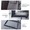 Modern Dining Chairs with Faux Leather Padded Seat Dining Living Room Chairs Upholstered Chair with Metal Legs Design for Kitchen, Living, Bedroom, Dining Room Side Chairs Set of 4 (Grey+PU)C-001