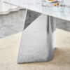 63"x31.5x30" Luxurious Cold Jade Sintered Stone Dining Table with Silver Stainless Steel Butterfly Legs.The tabletop is designed to be scratch and heat resistant.Sintered Stone Tabletop.