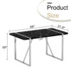 A rustic industrial rectangular MDF black dining table for 4-6 people, with a 1.5 "thick MDF desktop and electroplated metal legs, used for writing tables, kitchens, terraces, dining rooms55"*31.5*30