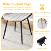 Extended Seat Cushion PU Dining Chair Set - Four Pieces.Smooth line design,Integral metal leg structure,Can integrate well into various modern home decoration styles.Gray and Brown Splicing Colors.