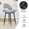 360 ° rotatable bar chair.Modern PU comfortable upholstered bar chair with smooth and beautiful black metal legs for dining room, kitchen, terrace and guest office chair.Set Of
2.W1151P153940