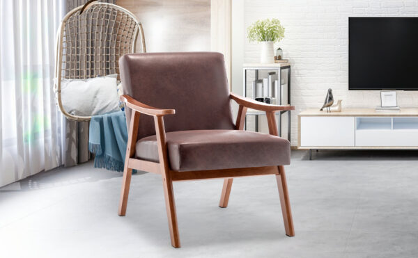 0ac91c7b7c1846e18be2a76f9c97ab6b_508b5a10dd97f581c77ccb7437b67a2b Mid-Century Modern Chair, Living Room Chair with Solid Wood Frame, Accent Chair Extra-Thick Backrest, Wingback Chair for Bedroom, Reading Room, Living Room, Lounge Chair Indoor