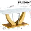 Coffee table.Modern minimalist Tempered glass with sticker desktop ,golden MDF legs and stainless steel decorative columns. Lightweight and easy to move. CT-907